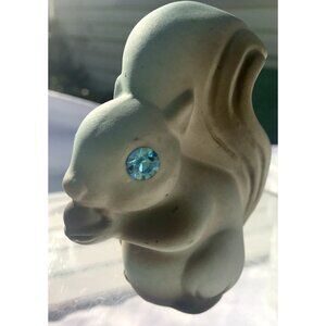 Vtg Roselane Pottery Calif MCM SPARKLER EYES Ceramic Kitsch Figurine Squirrel
